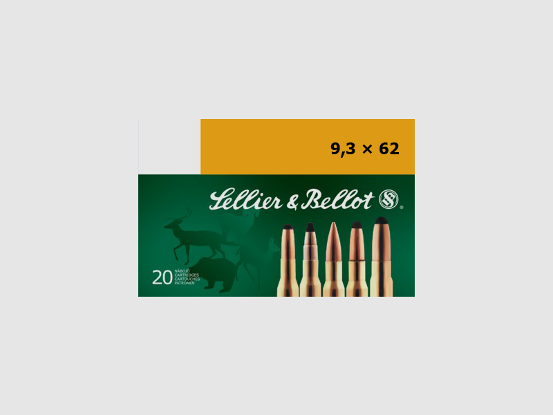 S&B 9,3x62 SP Büchsenmunition