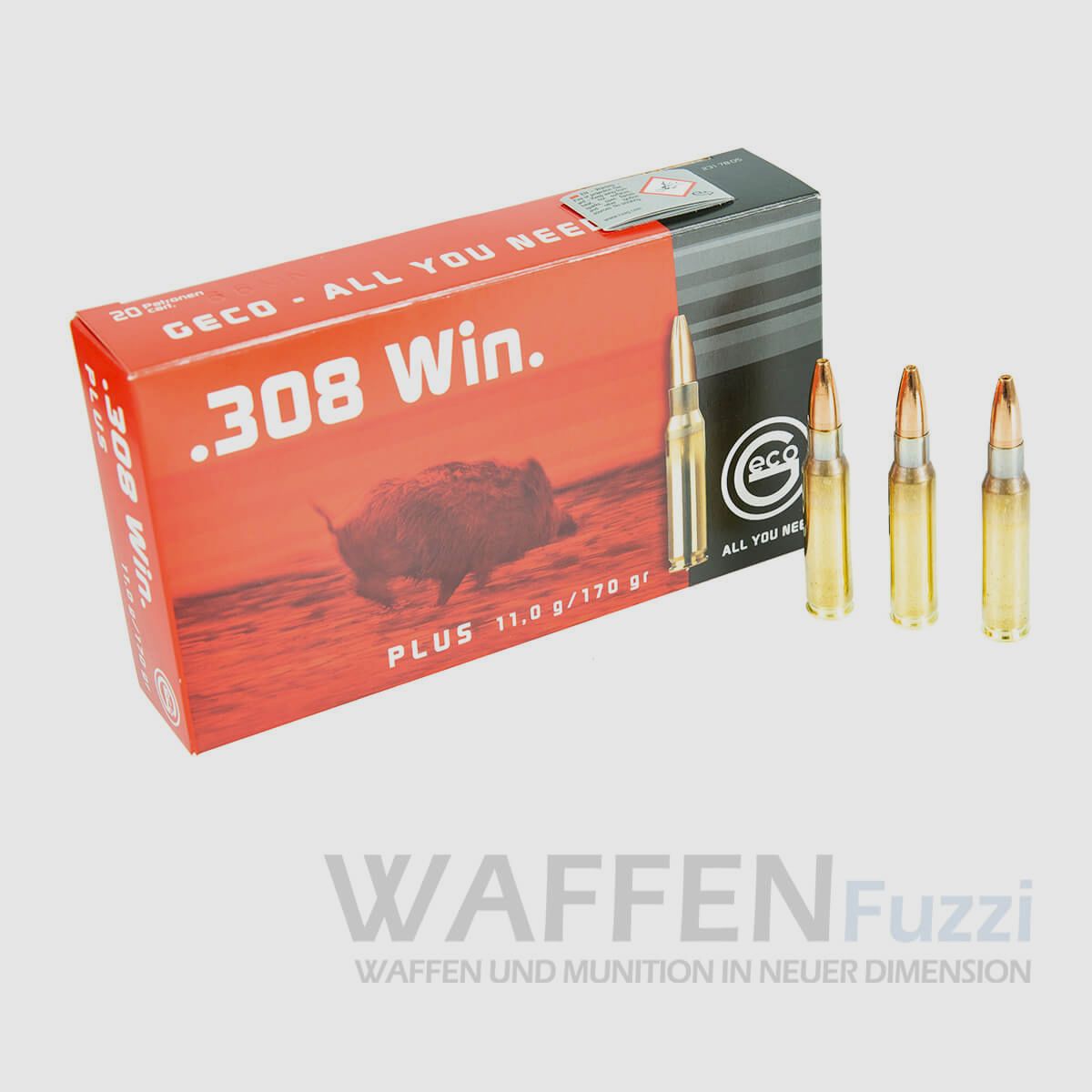 Geco Plus caliber .308 WIN. Hunting ammunition 170gr