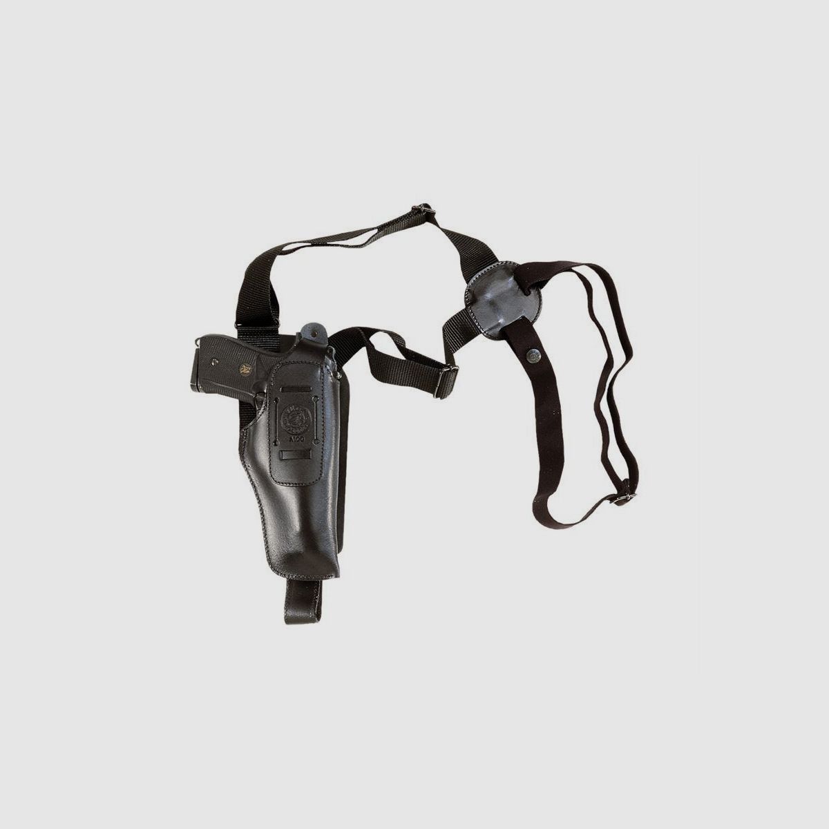 Vertikales Schulter- und Gürtelholster Beretta 92/98, Zoraki 918 Rechtshänder Schwarz