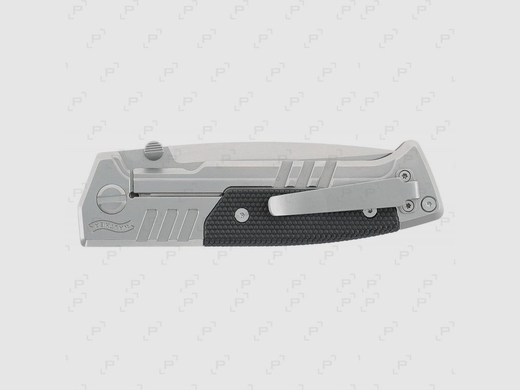 Faltmesser WALTHER PDP STEEL FRAME SPEARPOINT BEAD BLAST Griff aus Stahl/FRN Farbe Silber/Schwarz, Bild 2 von 2