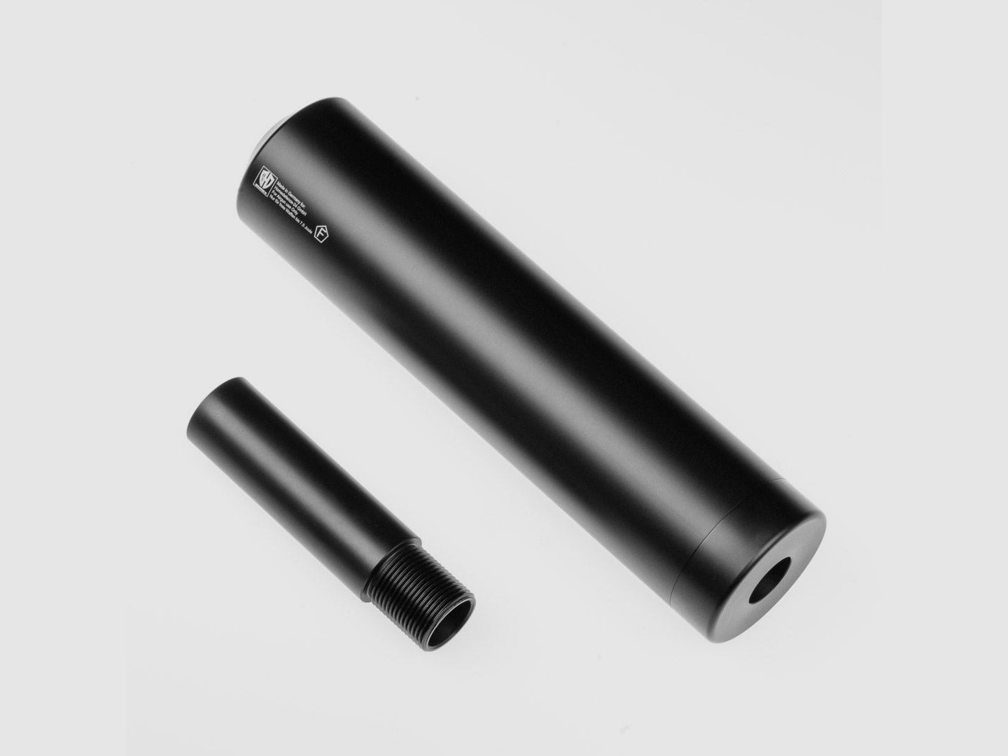 SILENCER Thread 22x1.5 | CNC | BLACK | L 20cm | HDX68 | TC68 | TB68 | selection option