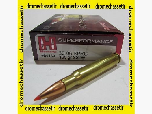 BOITE DE 20 CARTOUCHES HORNADY 30-06 SPRG 165 GR SST SPF 81153