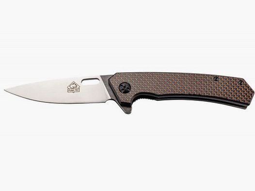 PUMA TEC Einhandmesser, Carbon mit Clip