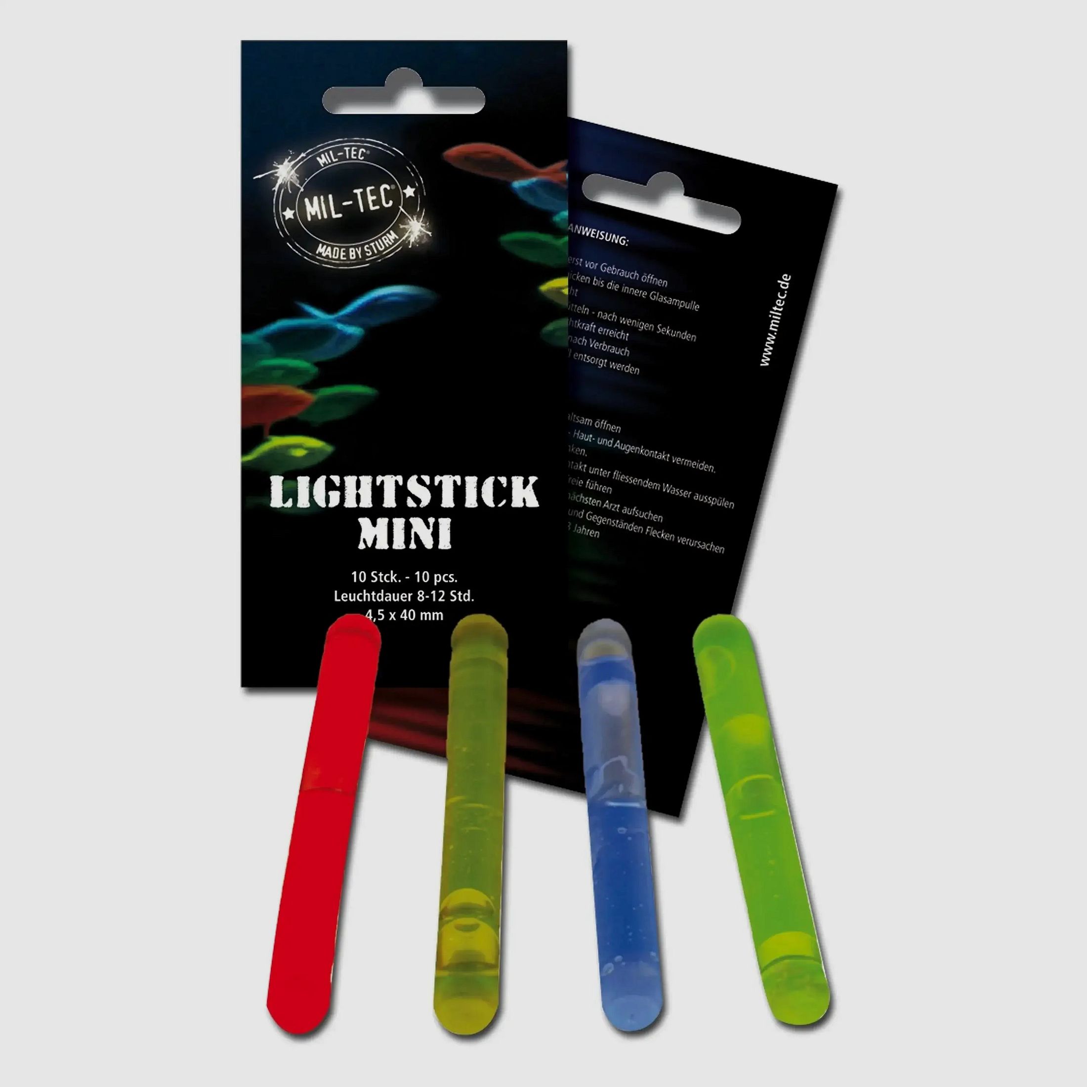Mil-Tec Mil-Tec Lichtstaaf Mini 10-pack - Rood
