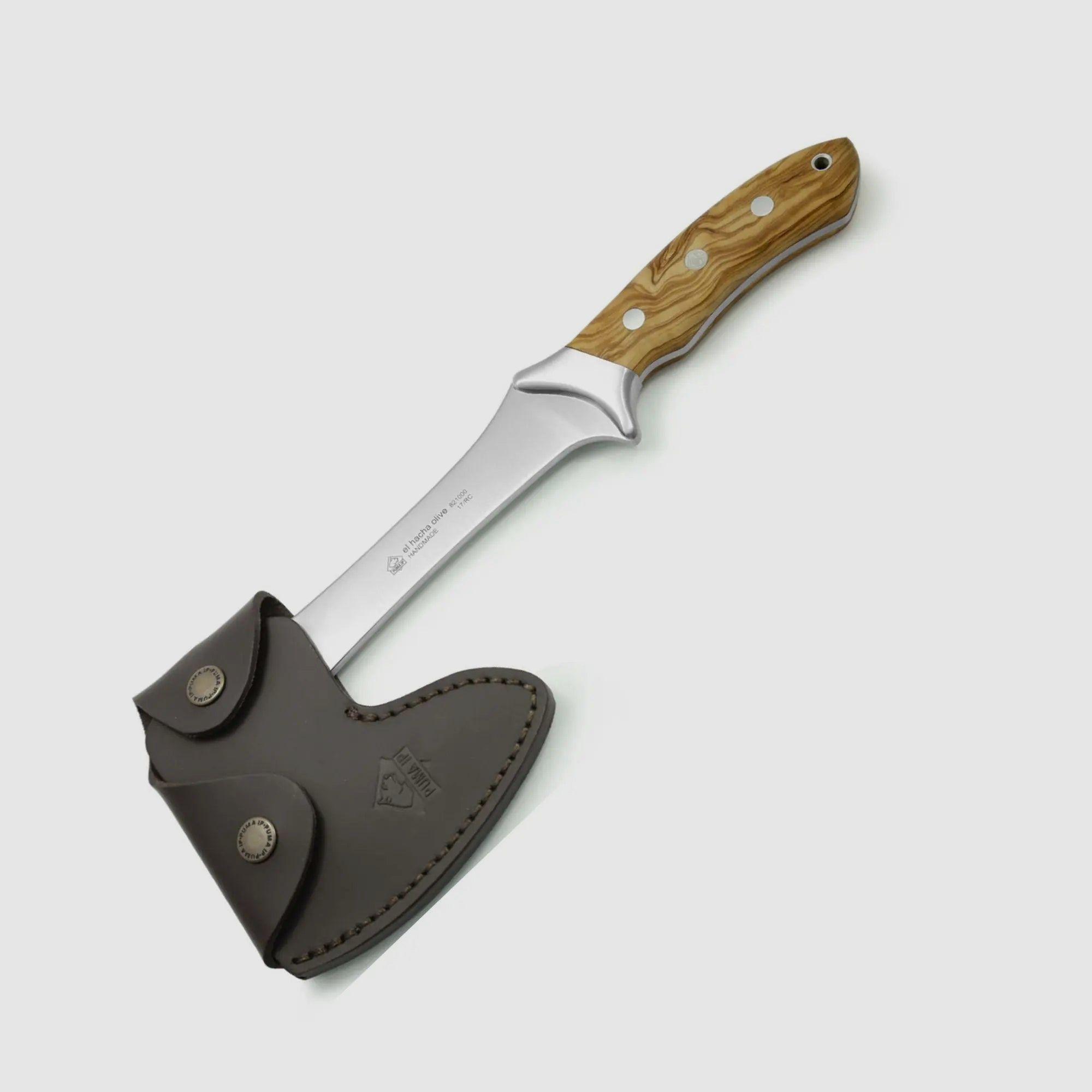 PUMA IP el hacha oliva, con cabeza de puma grabada a láser