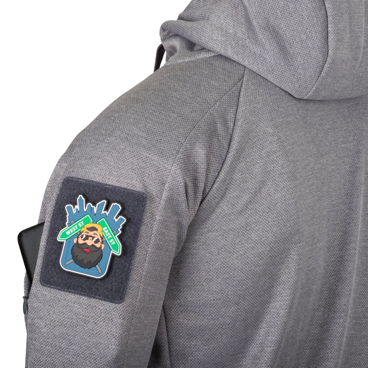 Helikon-Tex - Bluza Urban Tactical Hoodie - Melange Grey - BL-UHF-PO-M3, zdjęcie 7 z 9