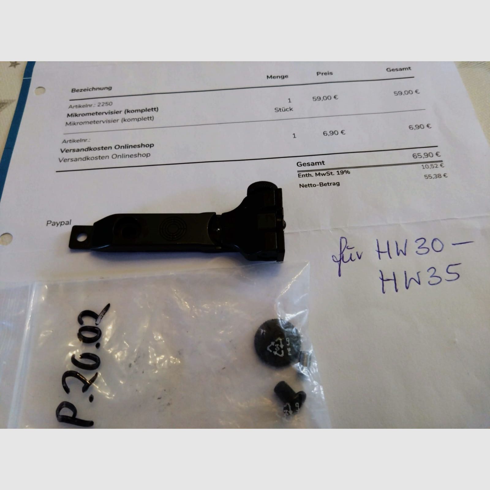 Mikrometervisier komplett - NEU -