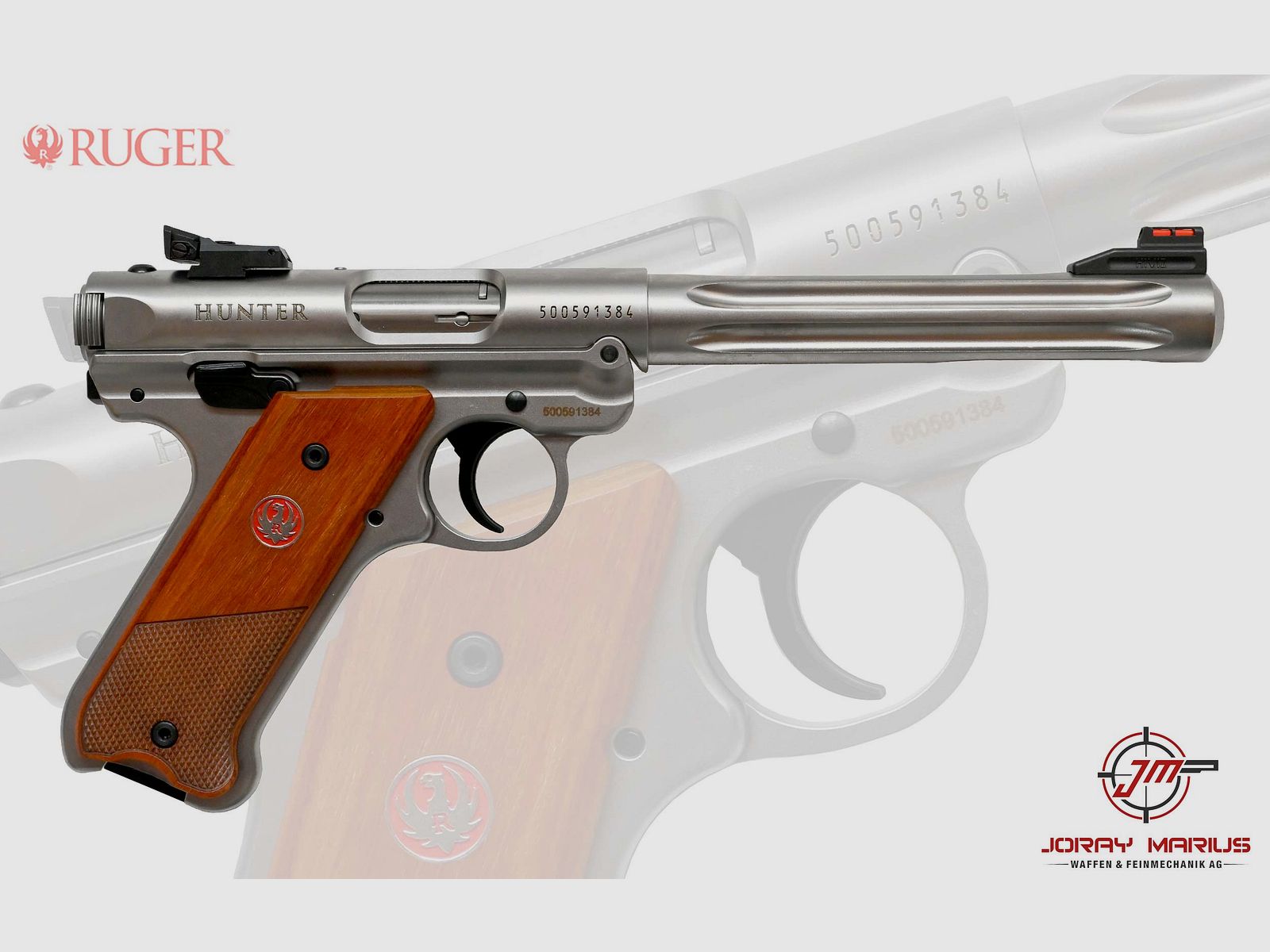 Ruger Mark IV Hunter Satin Stainless .22lr 6.88”
