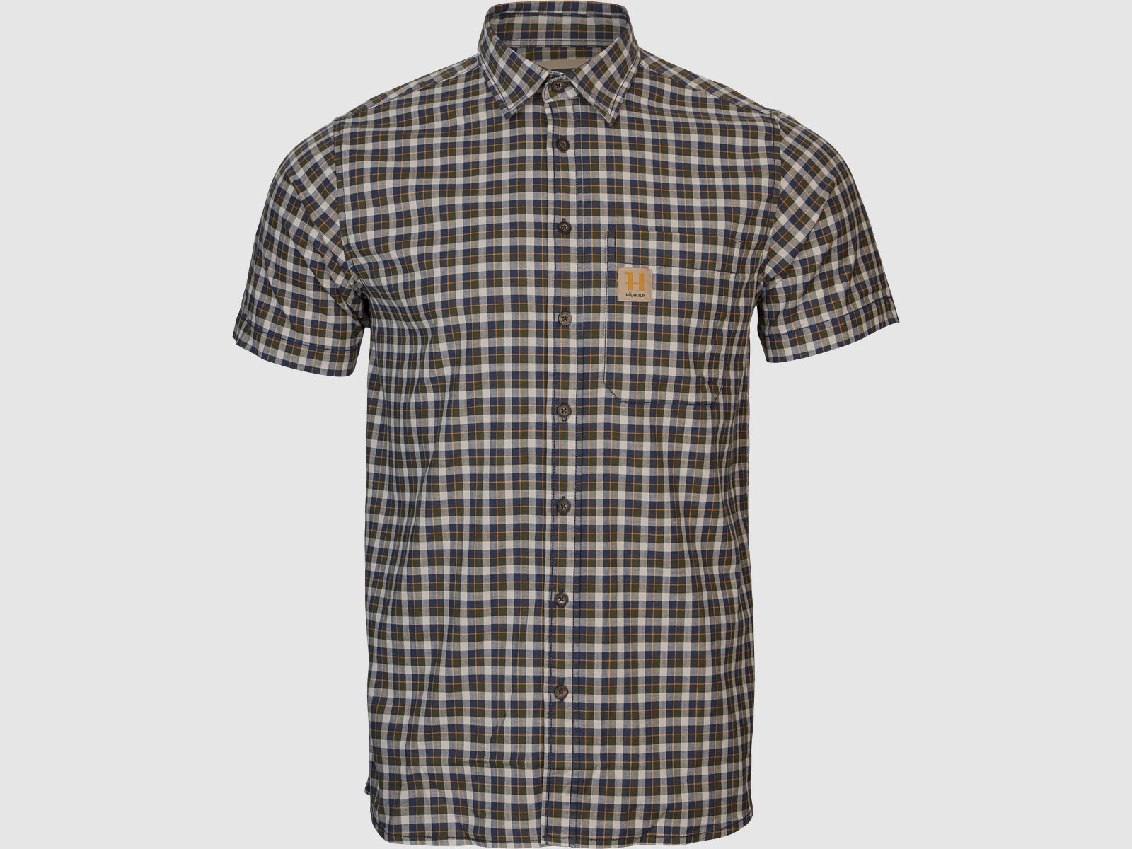 Härkila Fjell S/S Hemd Herren Naval Blue Check, S