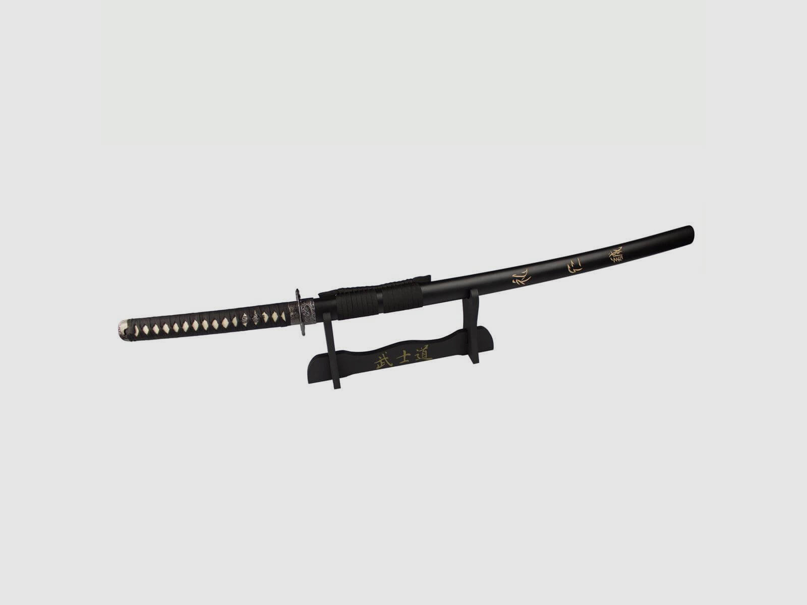 Katana Ostatni Samuraj metal tępy z podstawą na miecz