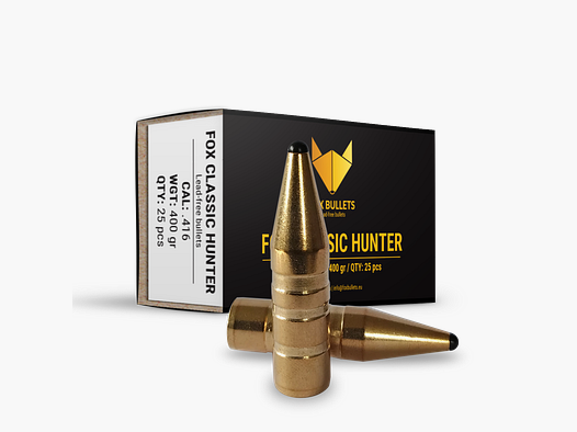 Fox Bullets Classic Hunter .416 25,9 g / 400 gr bleifreie Geschosse – 25 Stück