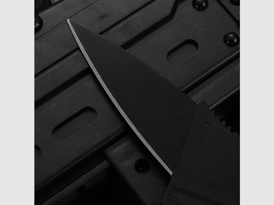 Carta di sicurezza col coltello pieghevole con custodia in similpelle