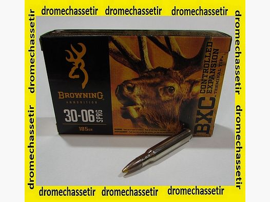 boite de 20 cartouches cal 30-06 browning 185 grains BXC