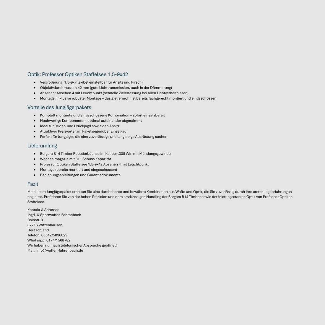 Bergara B14 Timber 18"