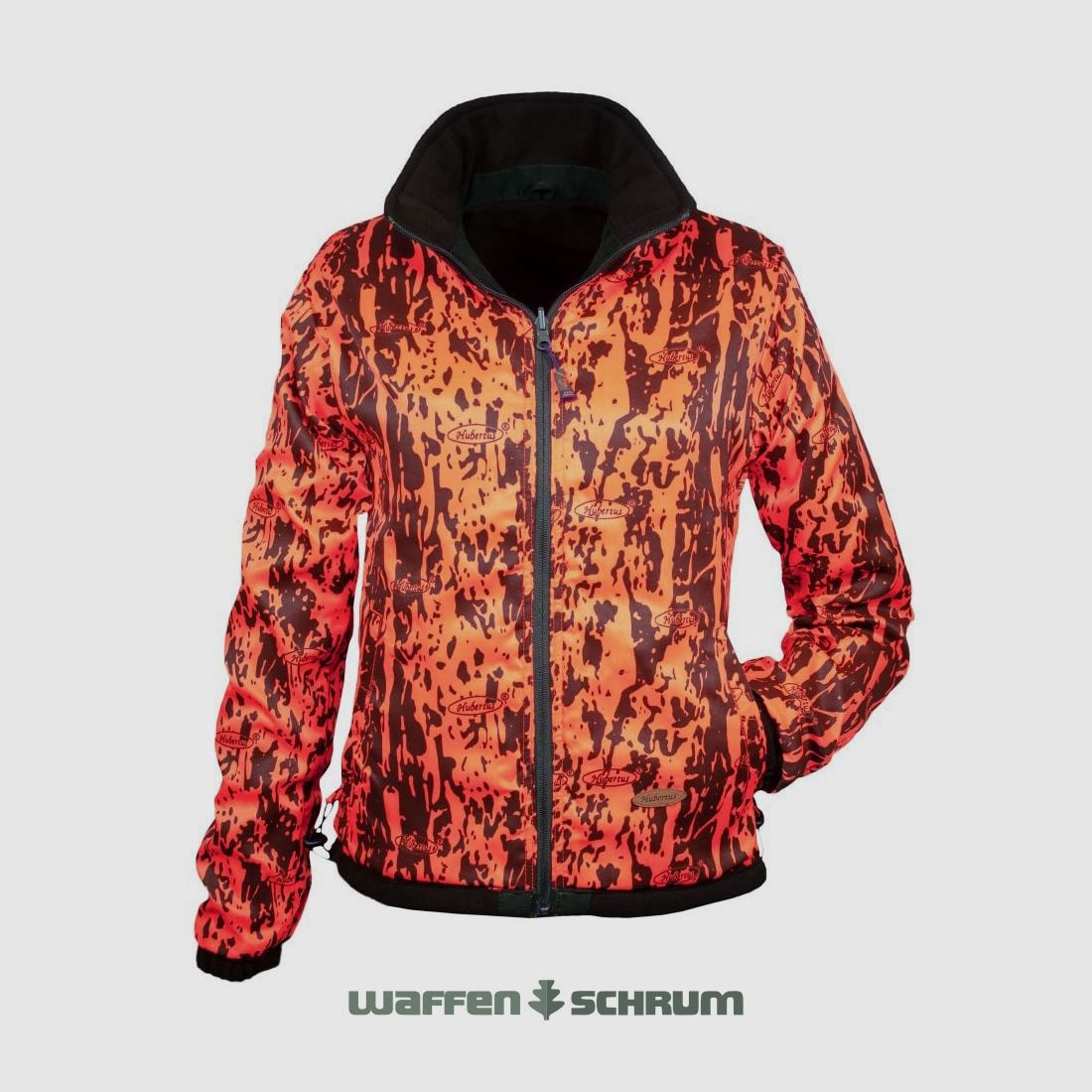 Hubertus Wende fleece jacket camouflage & warning olive