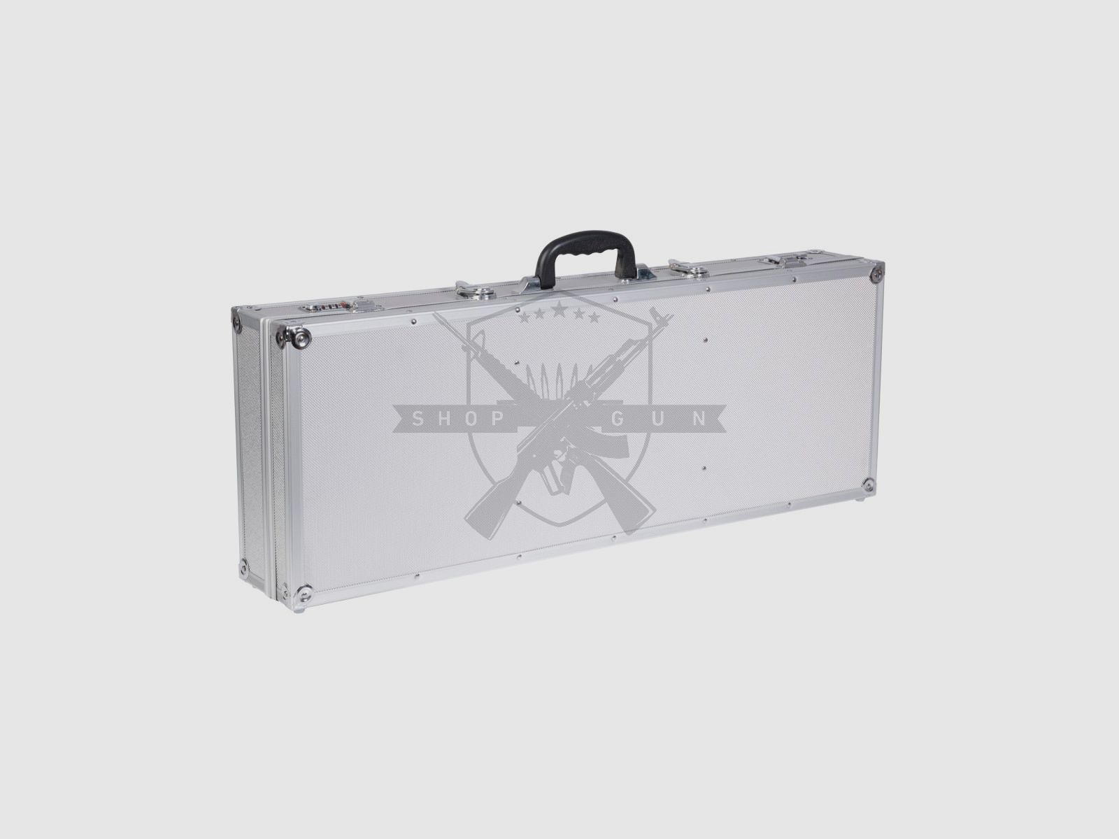 Maletín de armas de aluminio (810X300X130mm, plateado)