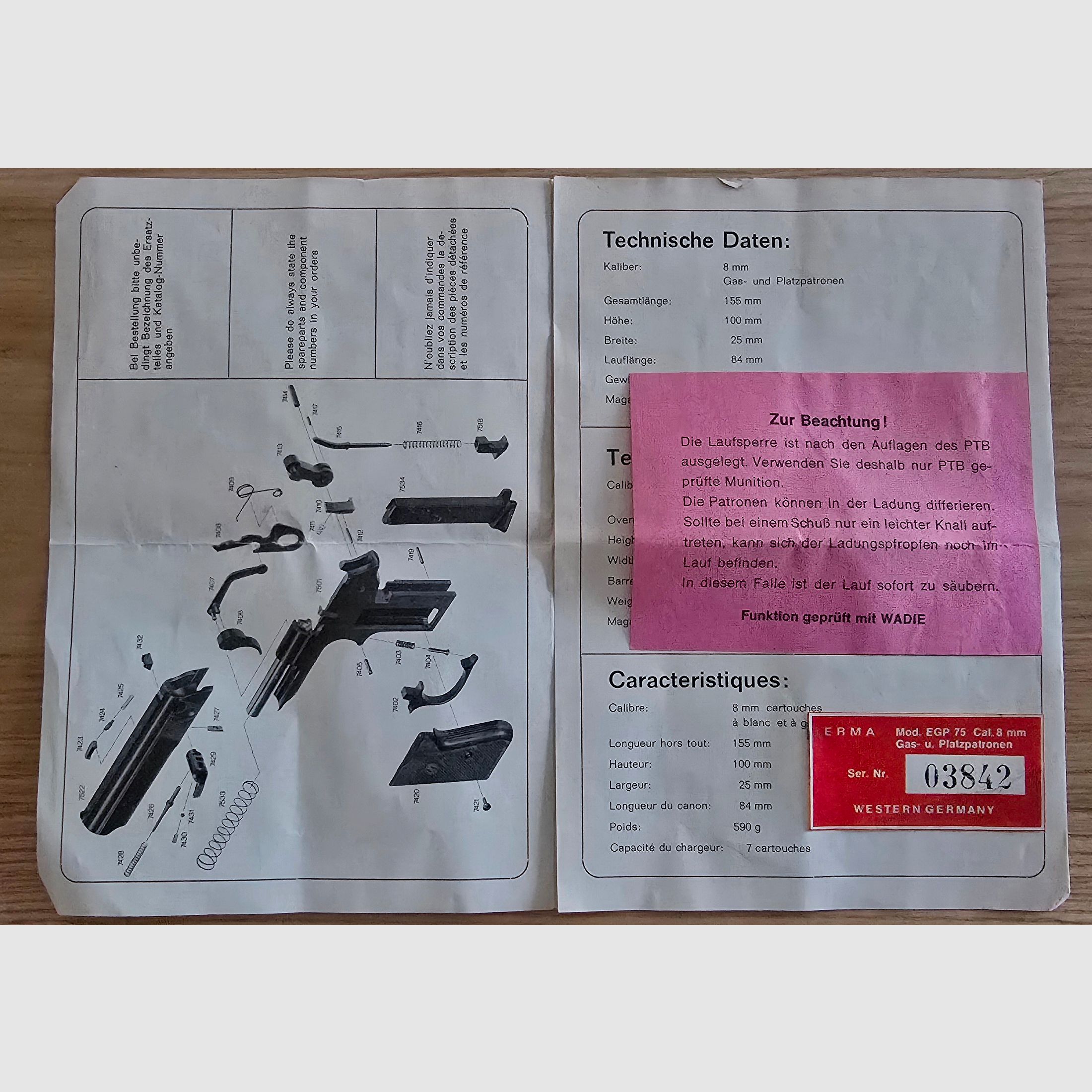 Erma ERMA EGP 45 8mm