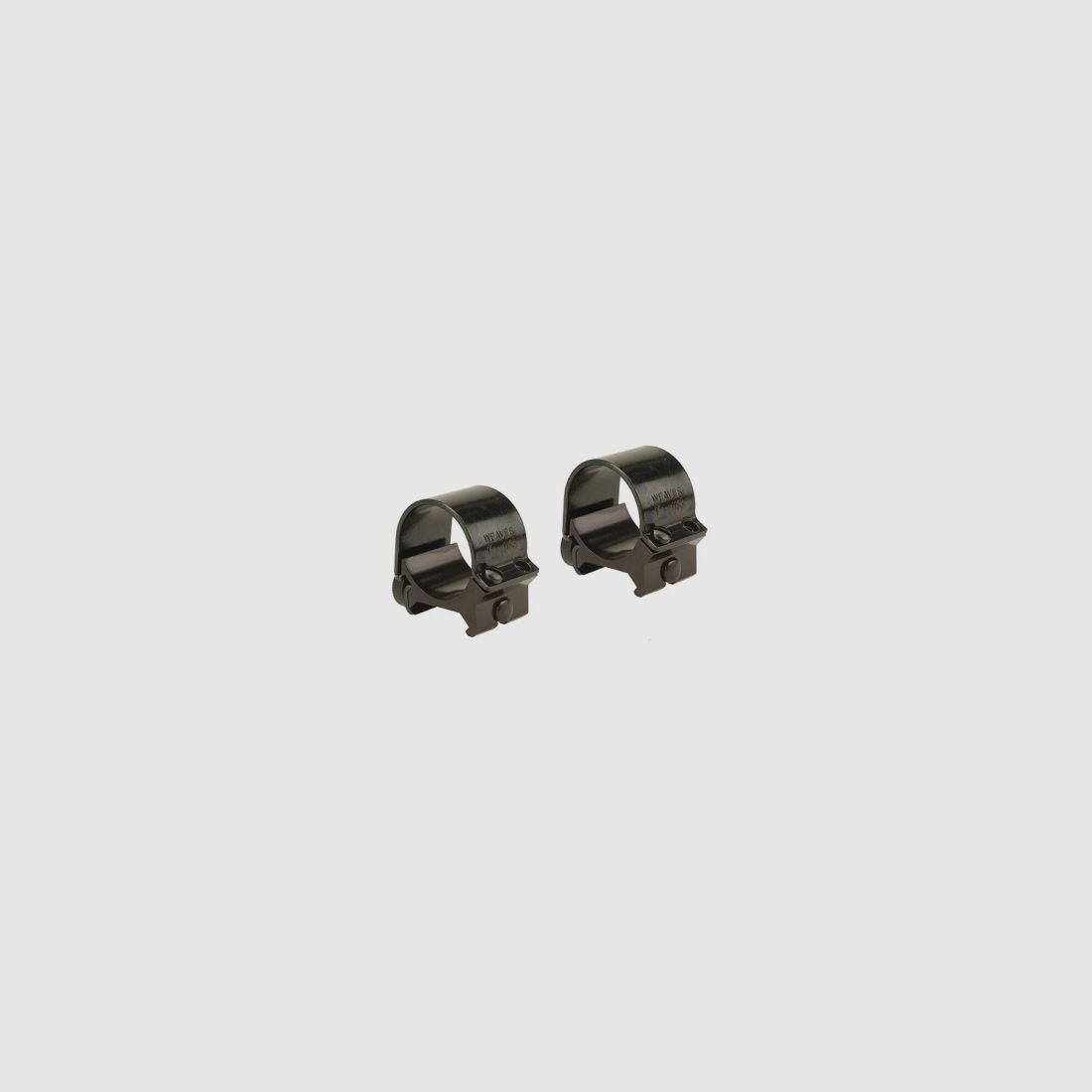 Anneaux Weaver Top-Mount de style Weaver brillants noirs 25,4mm bas, BH 2,26mm
