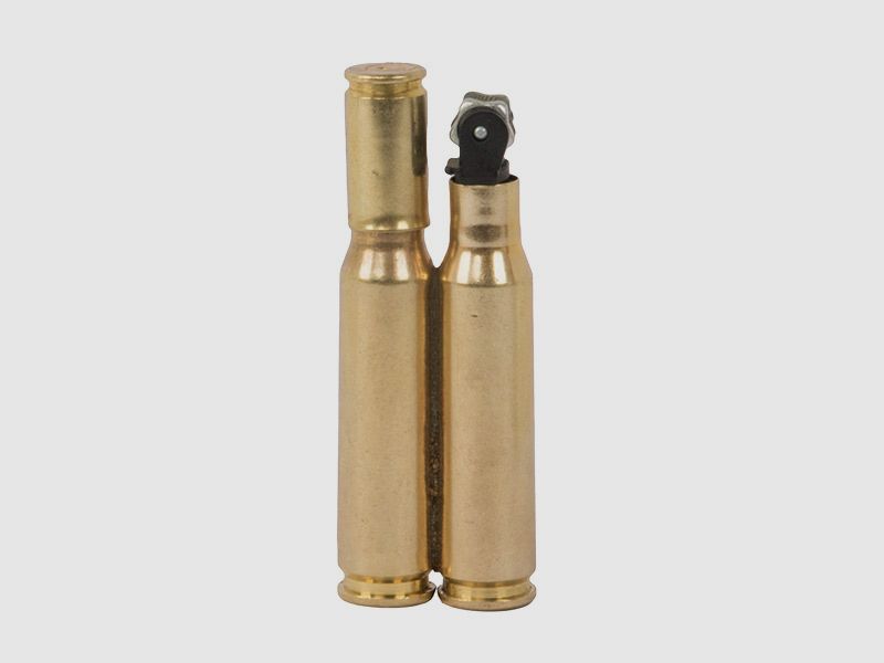 Feuerzeug in Patronenform Kaliber 7,62 Ă— 51 mm NATO .308 Winchester blinde Originalpatrone nachfĂĽllbar handgefertigt (P18)