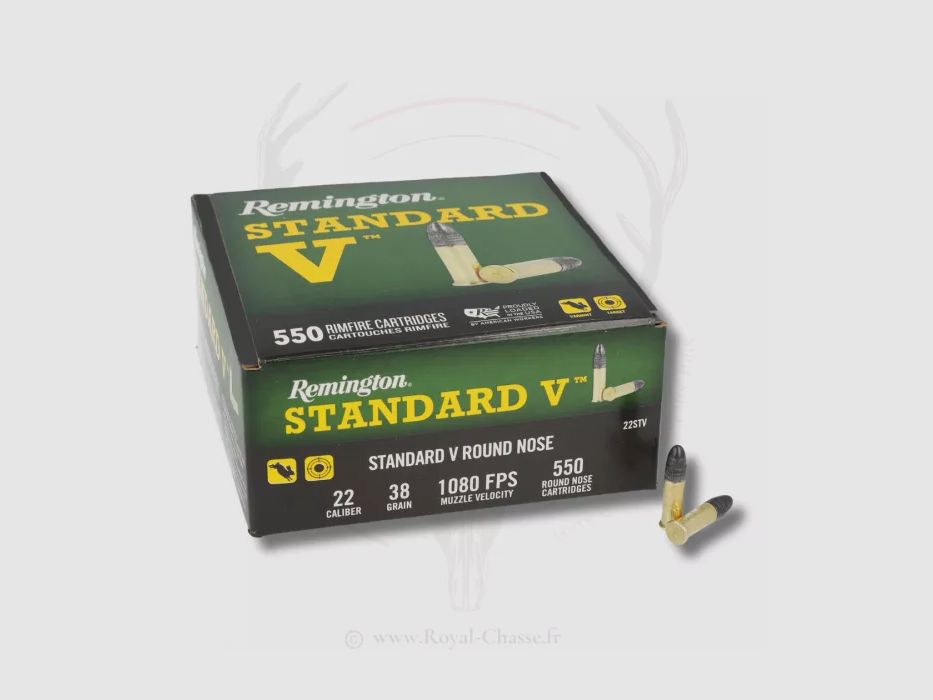 550 cartucce STANDARD V HP cal.22LR 38Grs REMINGTON, immagine 1 di 6