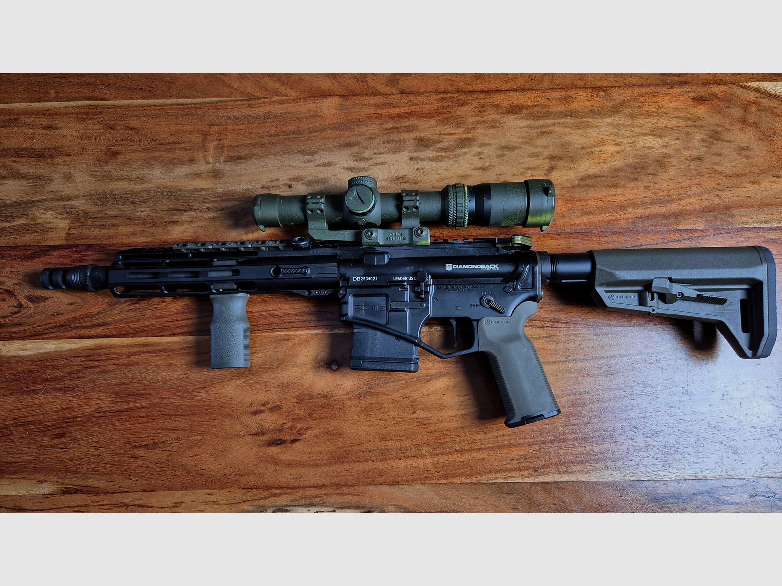 AR15 Diamondback DB15 300 AAC Blackout 10" Magpul OD green Tuningwaffe