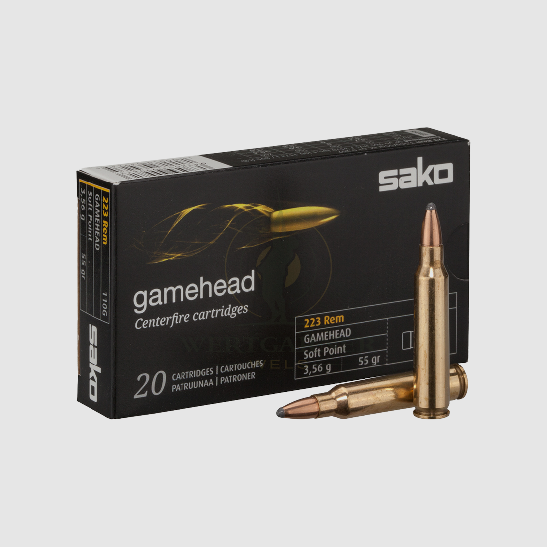 Sako Gamehead .223 Rem. SP 3,56g/55grs, afbeelding 1 van 2