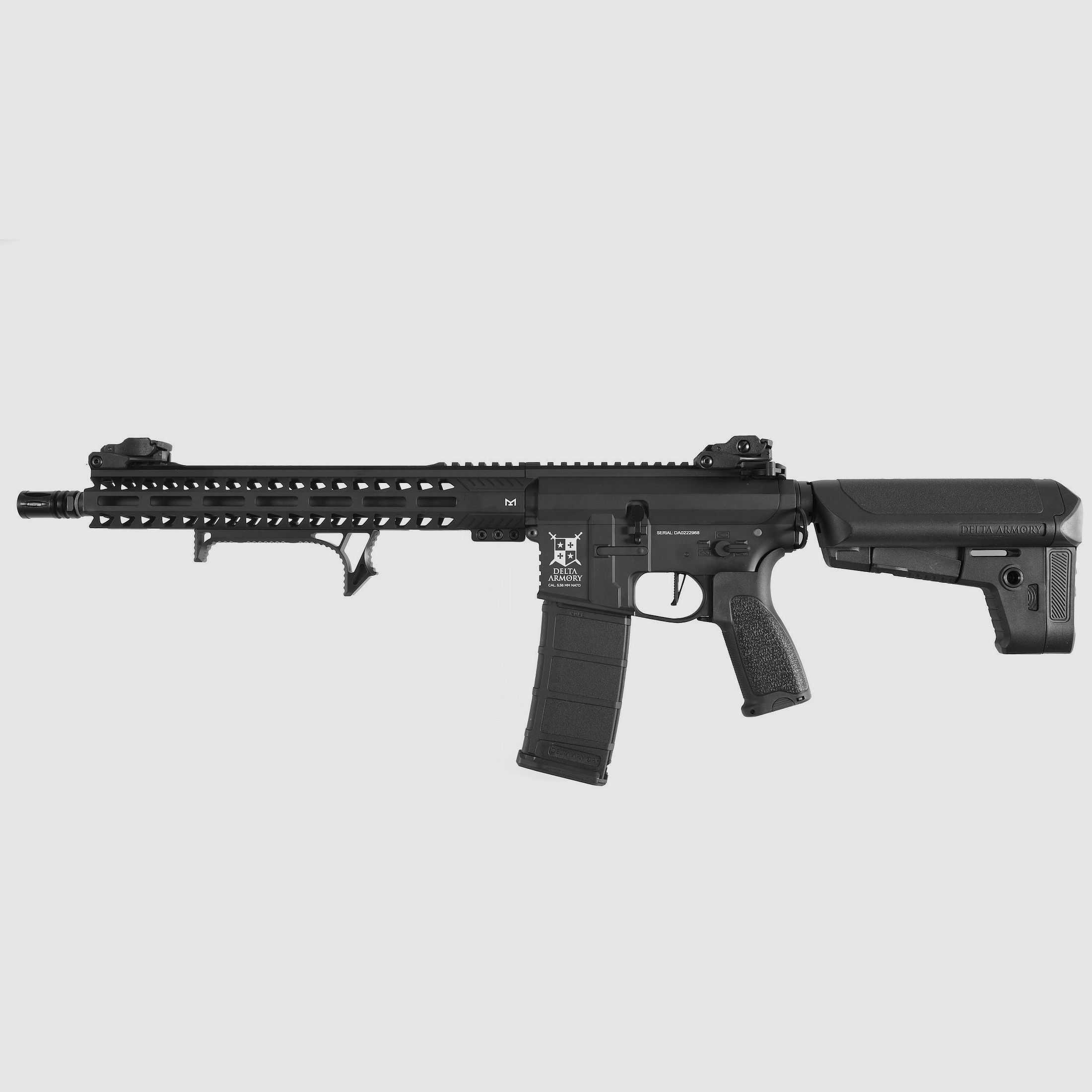 AR15 M-Lok 13 Inch ALPHA Vollmetall Delta Armory Schwarz S-AEG Airsoft Gewehr Frei ab 18 Jahren