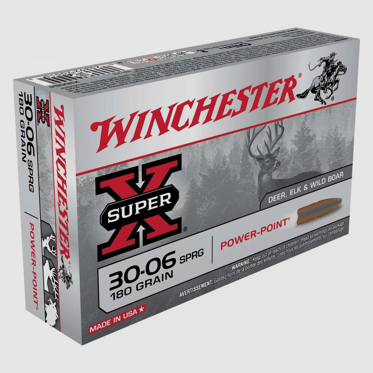 Winchester Super-X .30-06 Sprg. 180GR Power Point 20 Patronen