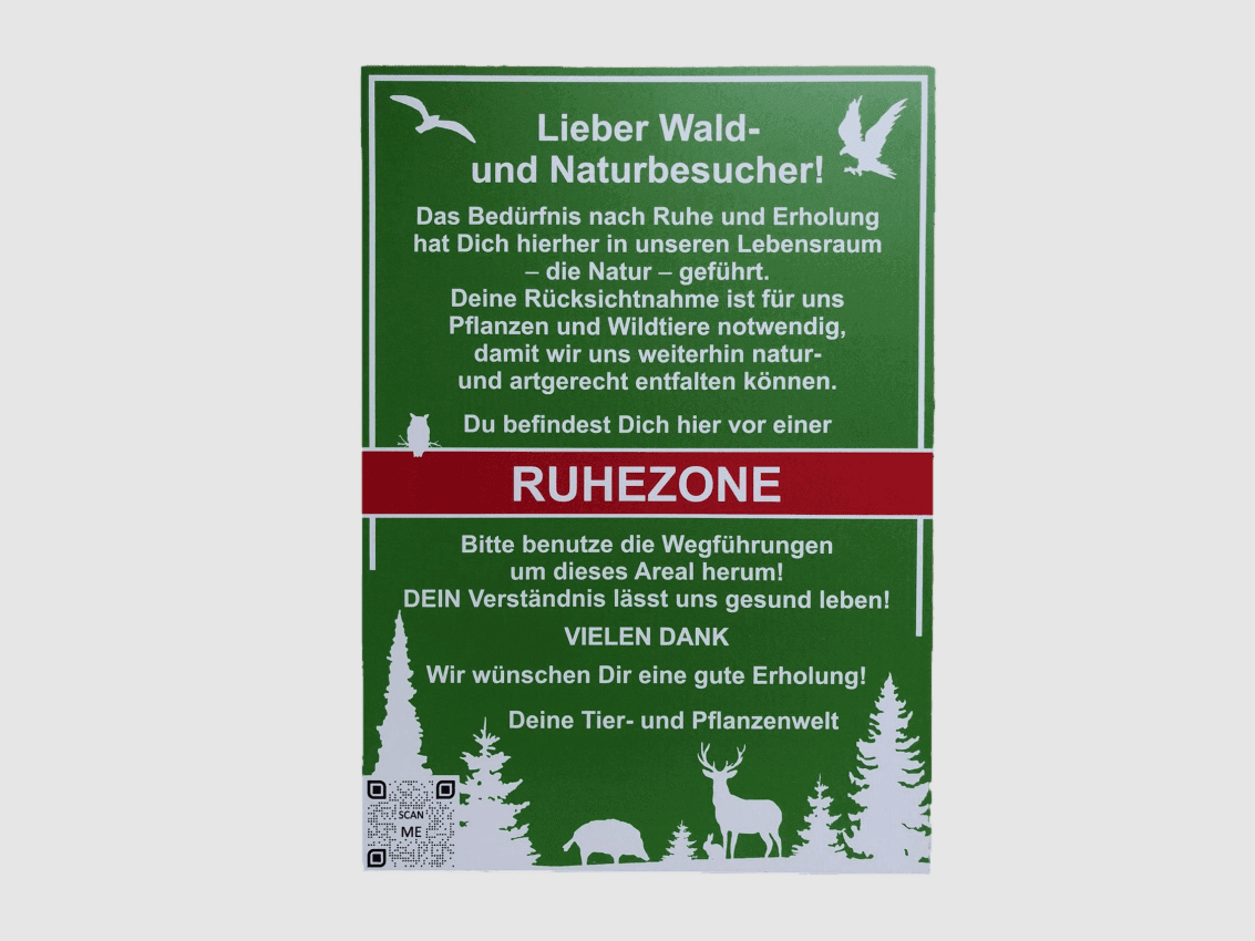 LivingActive Ruhezone Schild