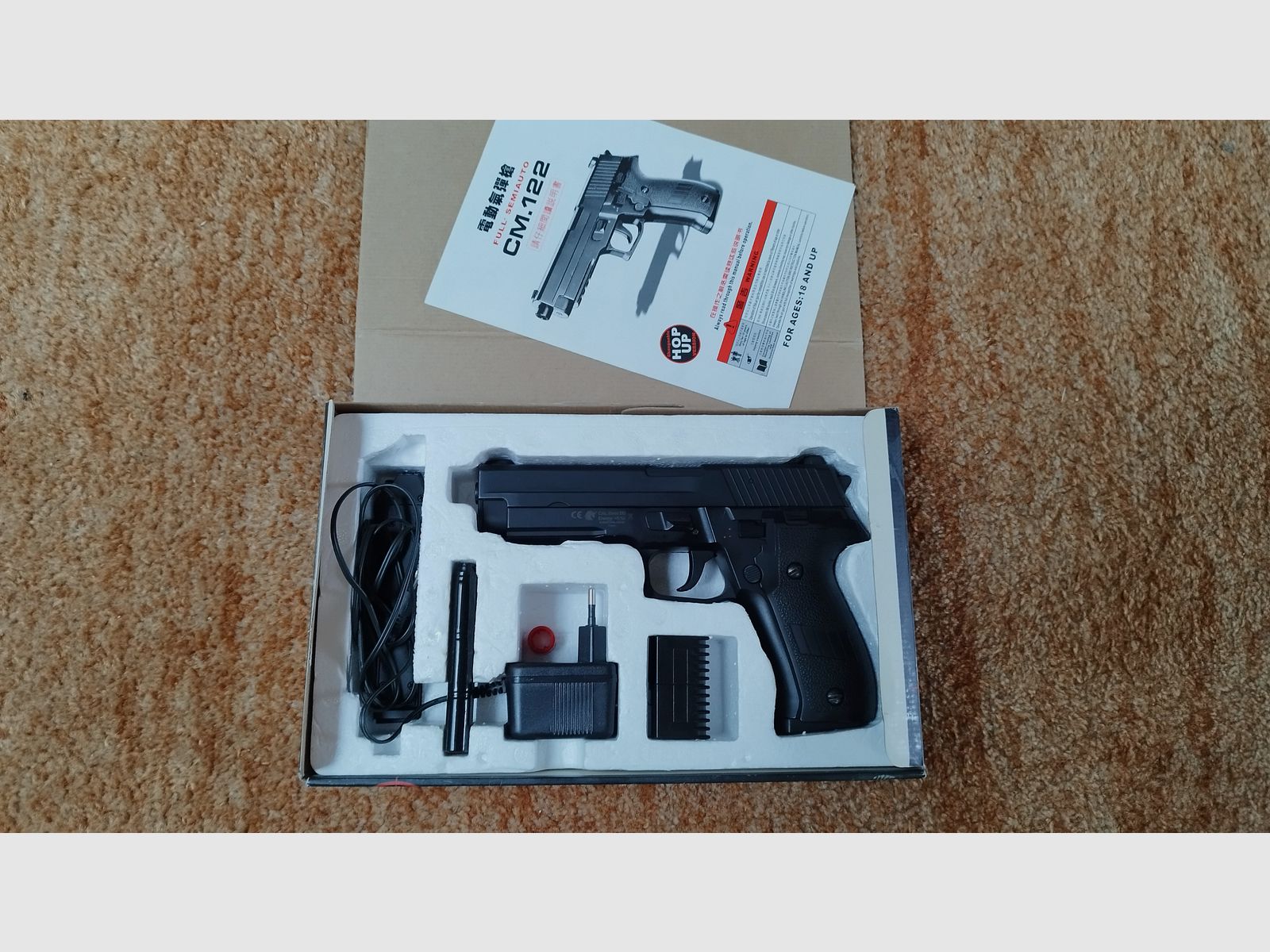 Cyma P226 Metallschlitten Komplettset AEP GSG Softair CM122 + 1 weiteres Magazin