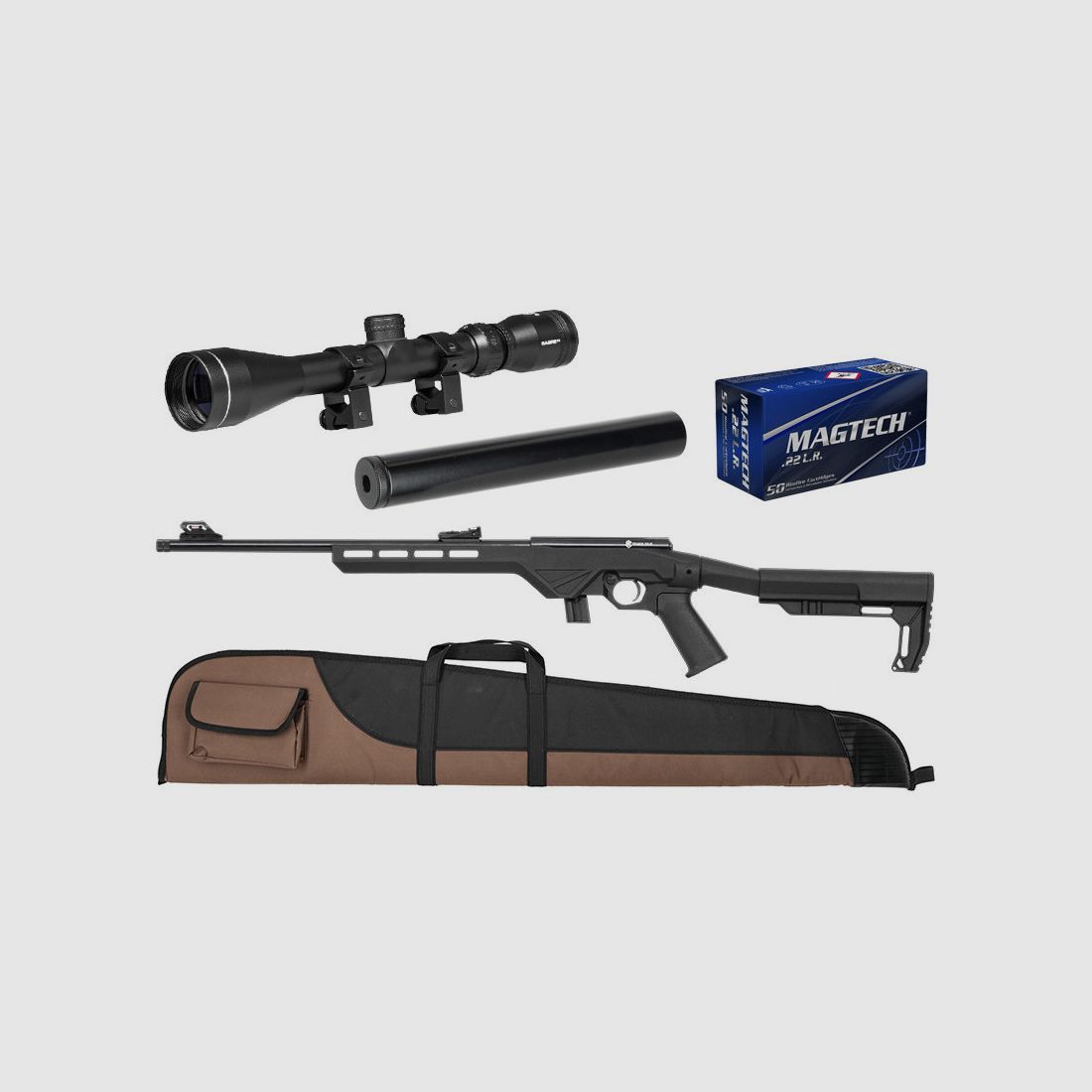 Pack carabina a ripetizione .22LR TRAKR SNIPER + cannocchiale 3-9x40 Citadel, immagine 1 di 7