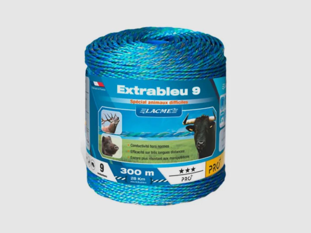 Entziehbarer elektrifizierbarer Draht 9 - 300m für Großtiere - Kupfer/Edelstahl - LACME, Bild 1 von 3