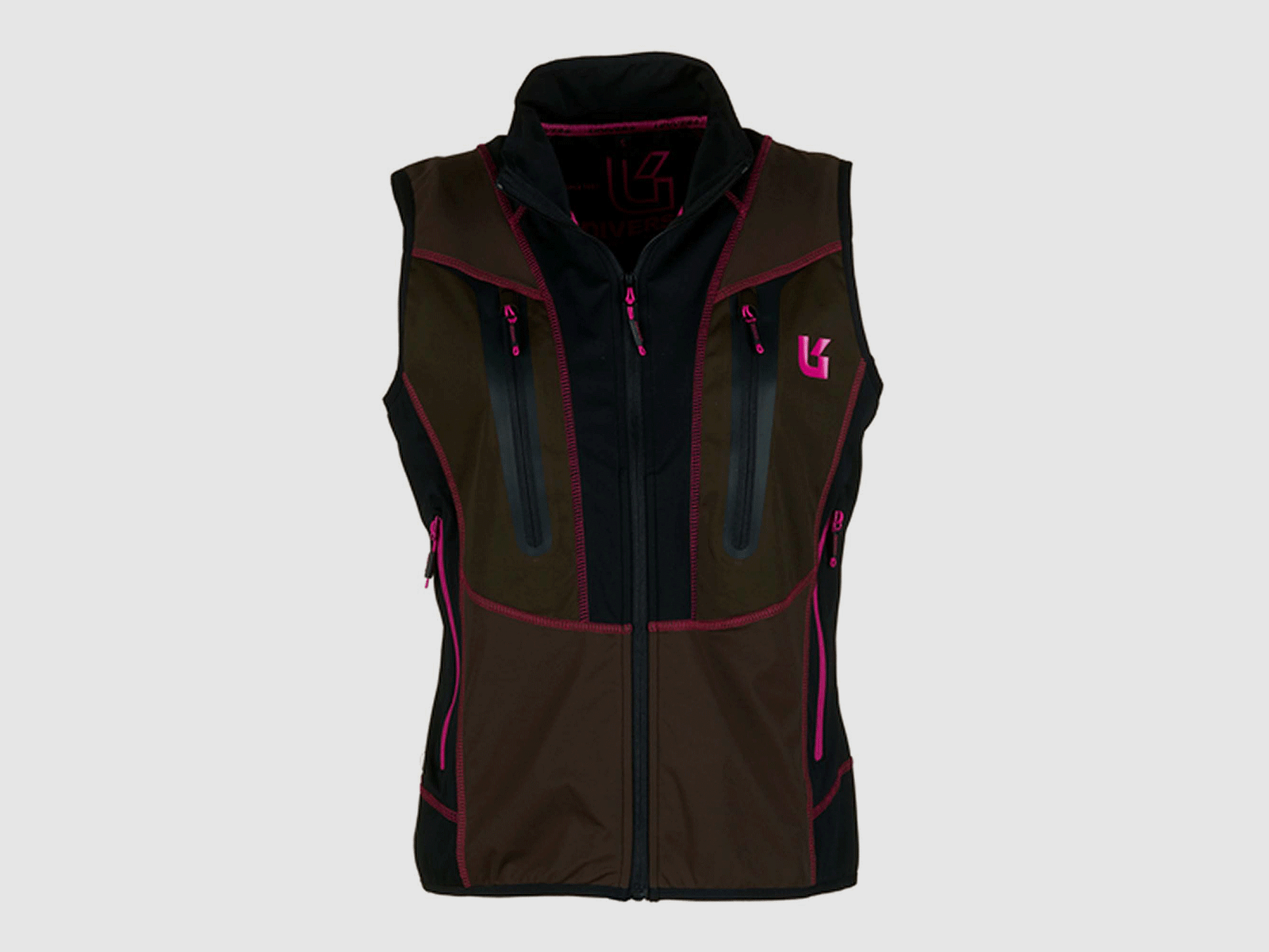 Gilet – Femme – Univers – Outdoor Adamello U-TEX Vert/Fuchsia, image 1 sur 4