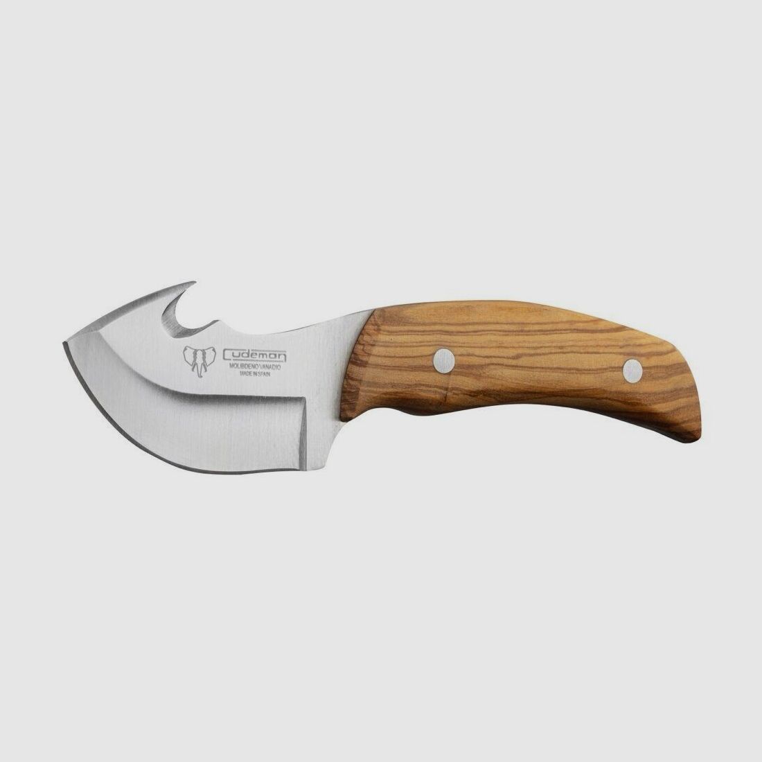 Cuchillo de desollado Cudeman mango de olivo, imagen 1 de 5