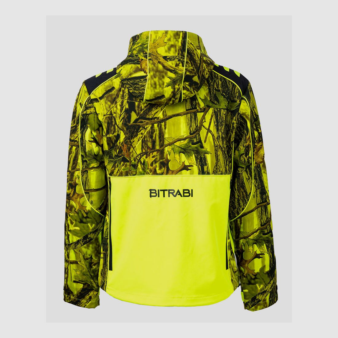 BITRABI CHAQUETA SOFTSHELL DE CAZA TIGER AMARILLO FLUO, imagen 3 de 5