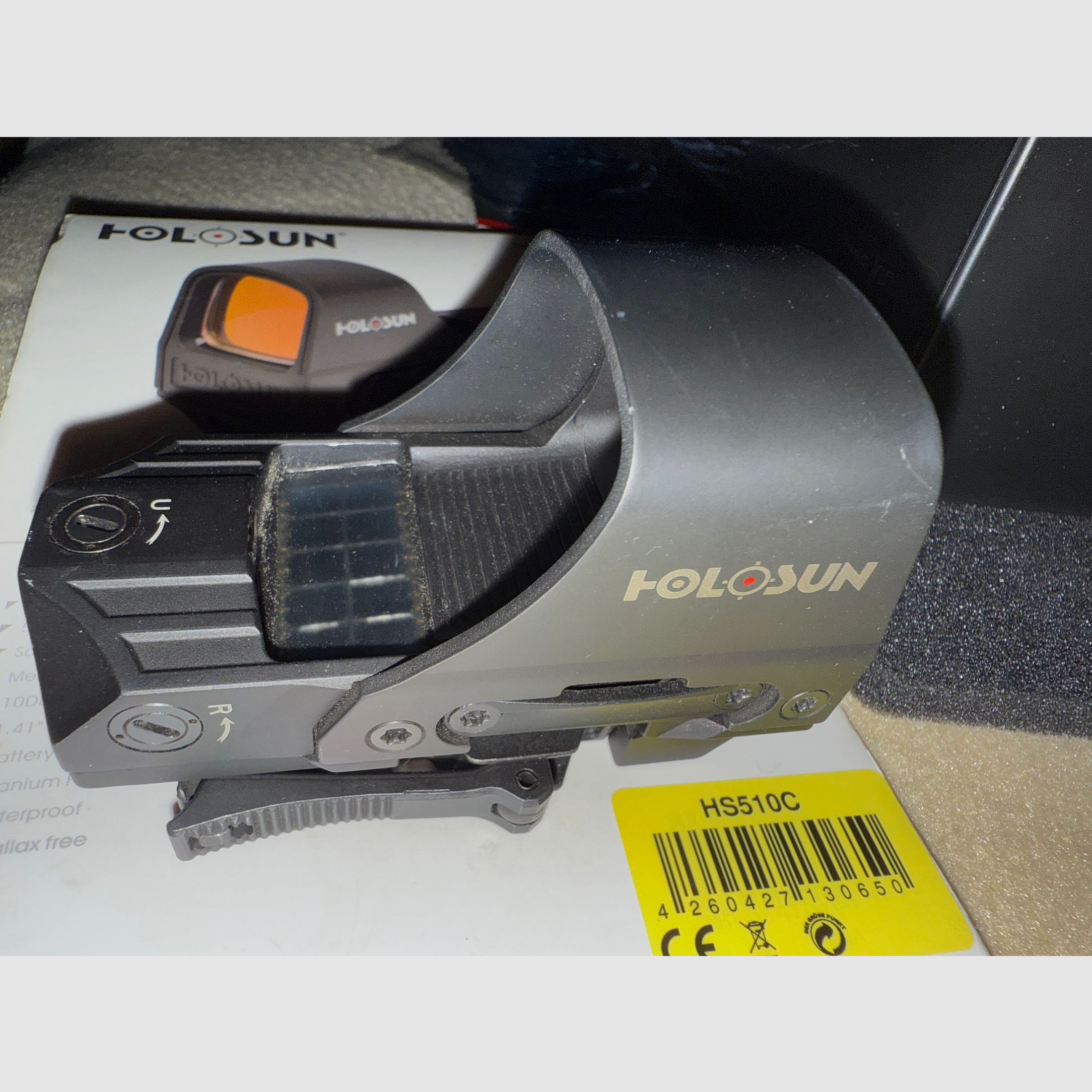 HOLOSUN HS510C mit Picantinny Adapter komplett mit Box