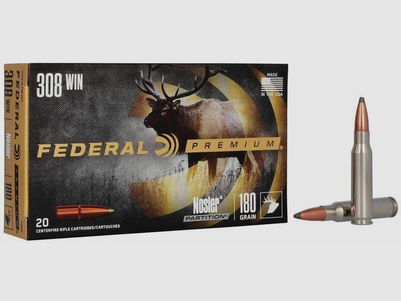 Federal Nosler Parti 11,7g/180grs à20 .308 Win