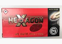 Geco Hexagon Pistolenpatrone .45 Auto 200 gr