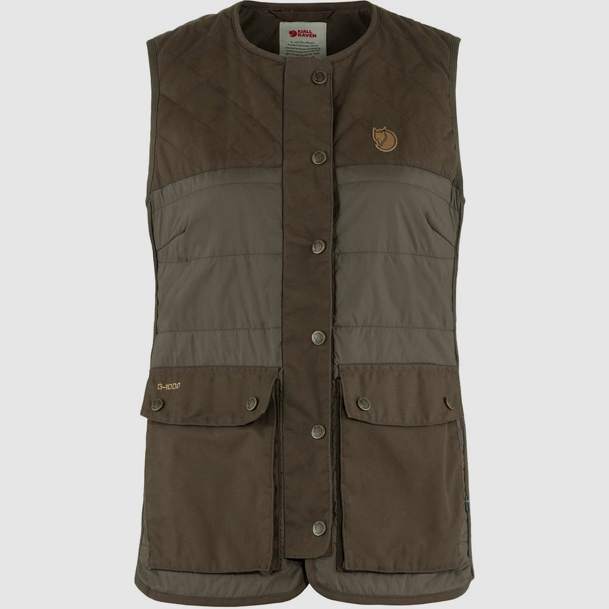 Fjällräven Weste Forest Wool Padded Dark Olive