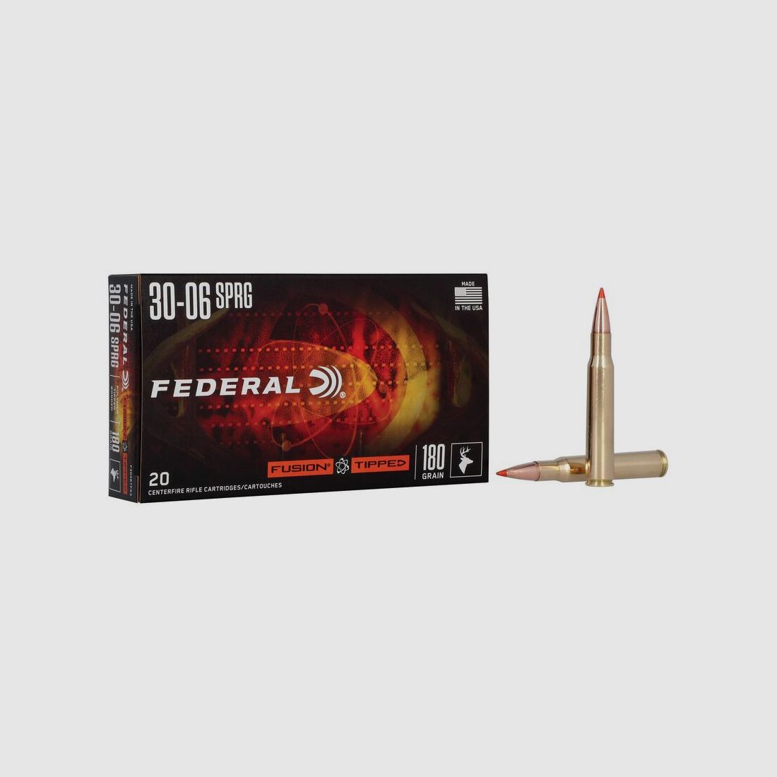 Federal Fusion Tipped .30-06 Springfield 11,7 g / 180GR Jagdmunition – 20 Stück #F3006TFS3