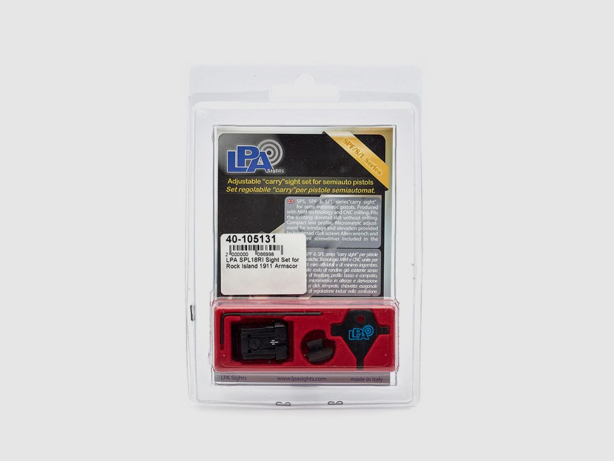 LPA SPL18RI Sight Set for Rock Island 1911 Armscor, image 2 of 3
