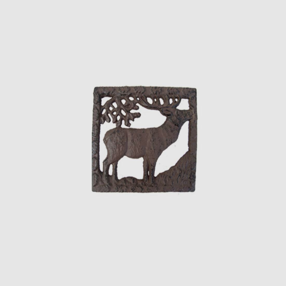 Decorazione Lovergreen motivo piccolo sottobicchiere quadrato cervo