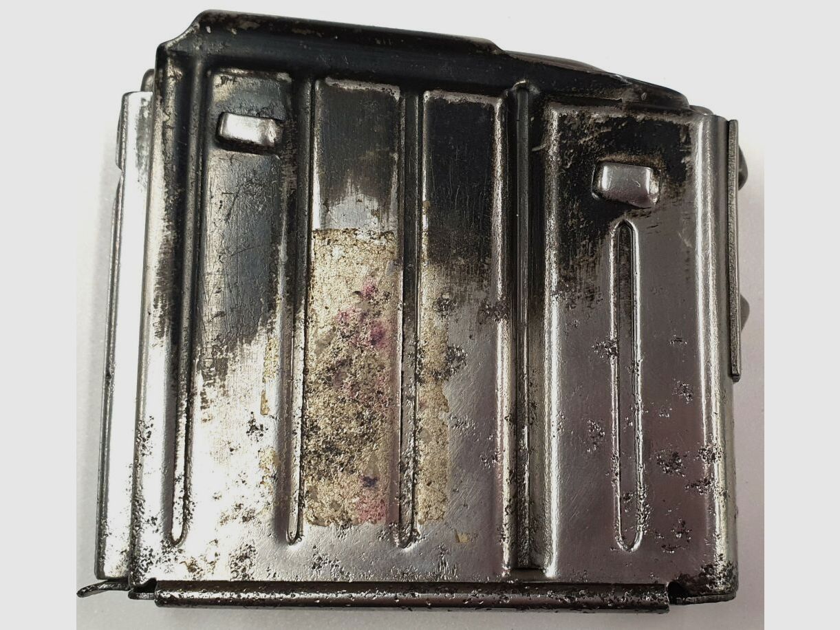 Olympia Büromaschinenwerke A.-G., Erfurt Mainzerhofplatz Seltenes Magazin für Gewehr 43 / Karabiner 43, G43 / K43 "aye"