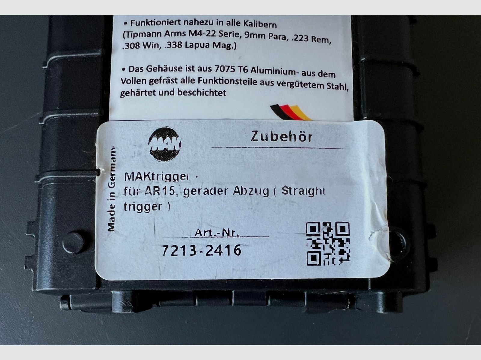 MAK-Trigger DRS AR15 – gerader Abzug, Bild 2 von 5