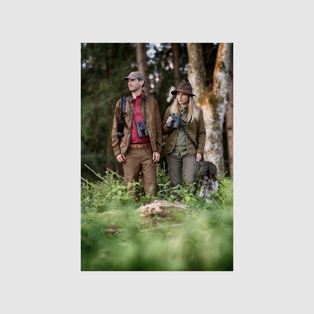 Blaser Herren Hemd Stretch Serge Braun/Rot Kariert