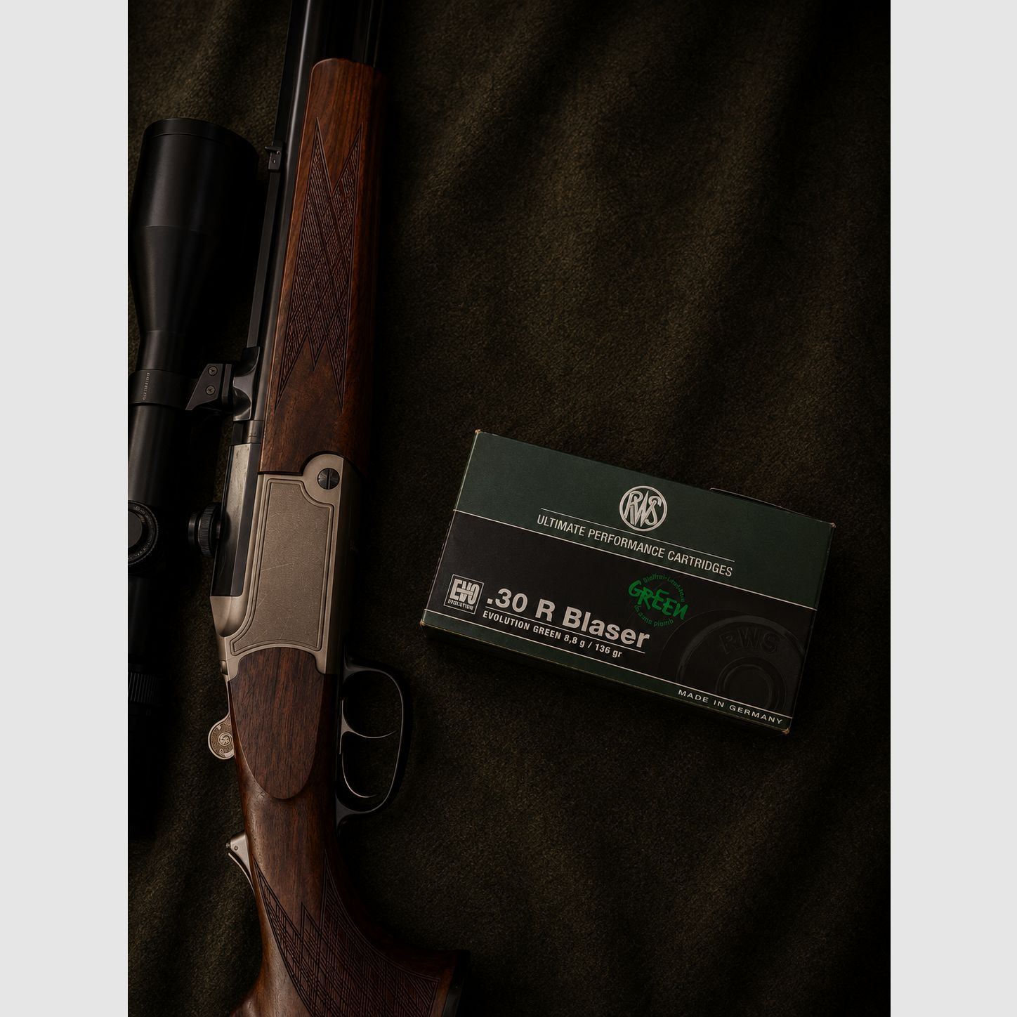 Bockbüchsflinte Blaser +Zeiss+Munition+Kickstop