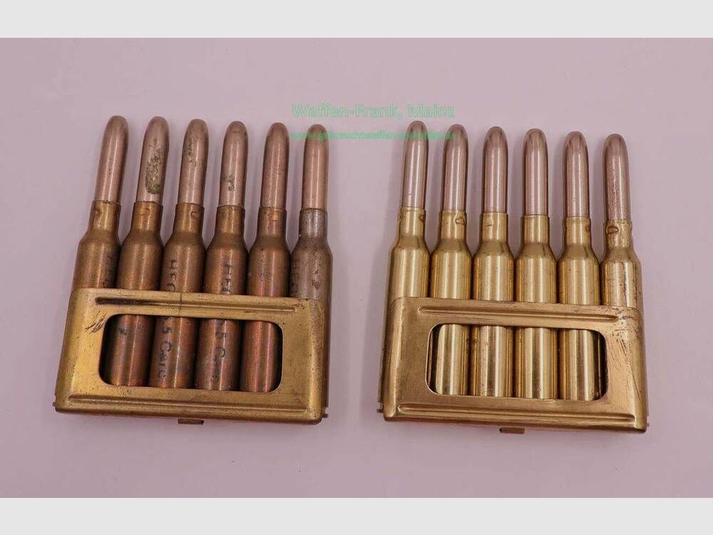 Italian - Various cartridge cases on loading frames