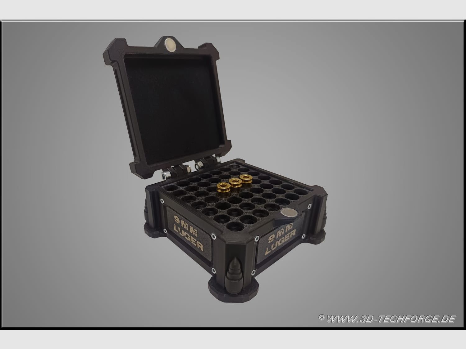 Premium precision ammunition box, AmmoBox – 9mm Luger / Parabellum