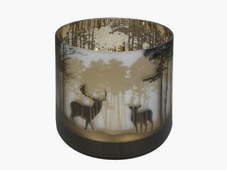 Kaheku Thalas Hirsche Windlicht schwarz