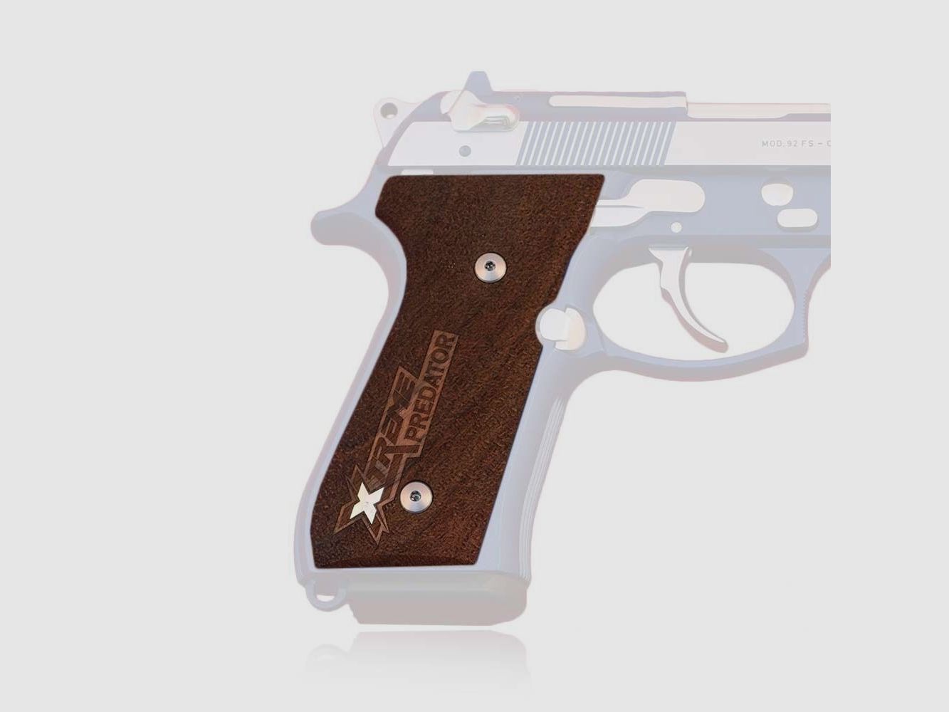 KSD Grips Griff Walnuss X Performance Beretta 92FS Silver Logo